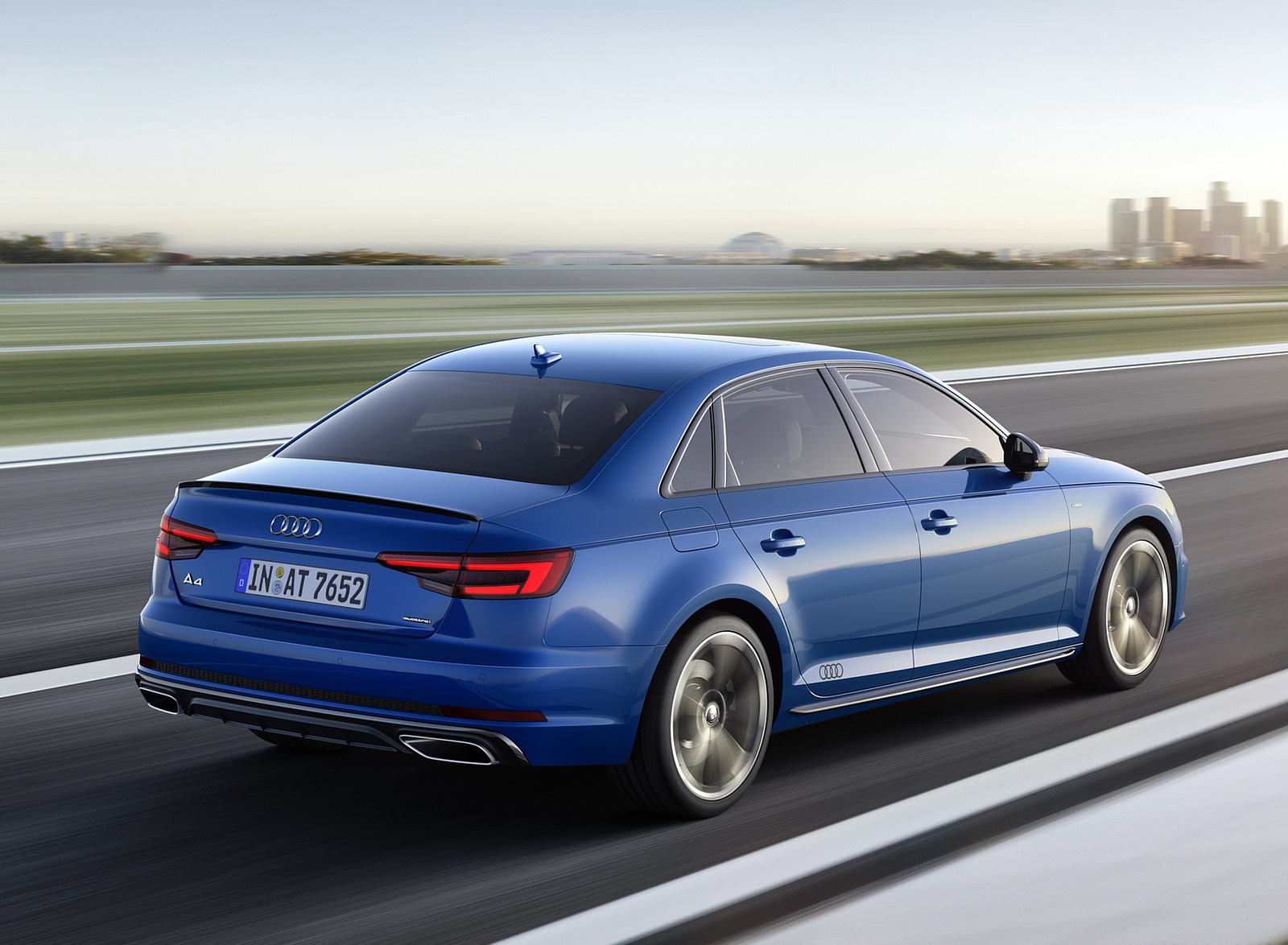 2019 Audi A4 (Color: Ascari Blue) Rear Three-Quarter Wallpapers #31 of 35