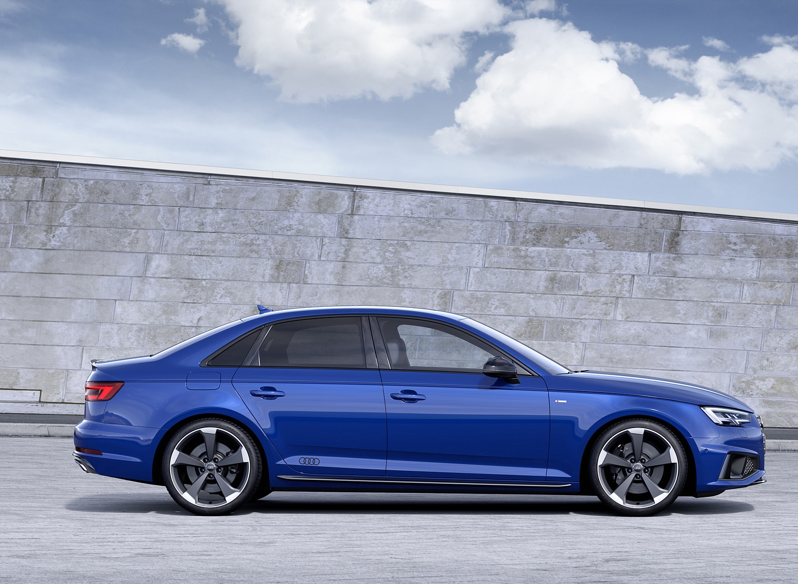 2019 Audi A4 (Color: Ascari Blue) Side Wallpapers #27 of 35