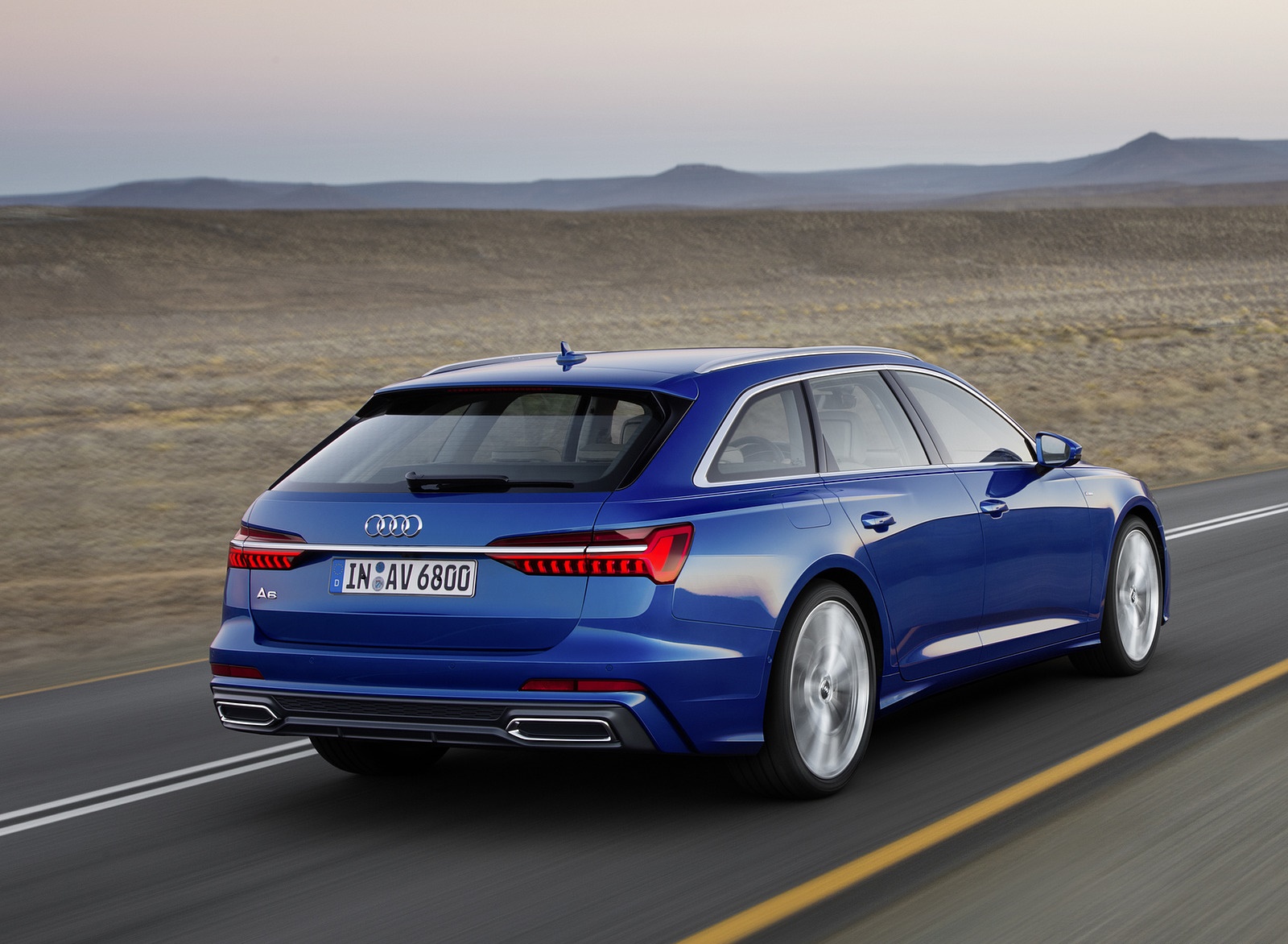 2019 Audi A6 Avant (Color: Sepang Blue) Rear Three-Quarter Wallpapers (4)