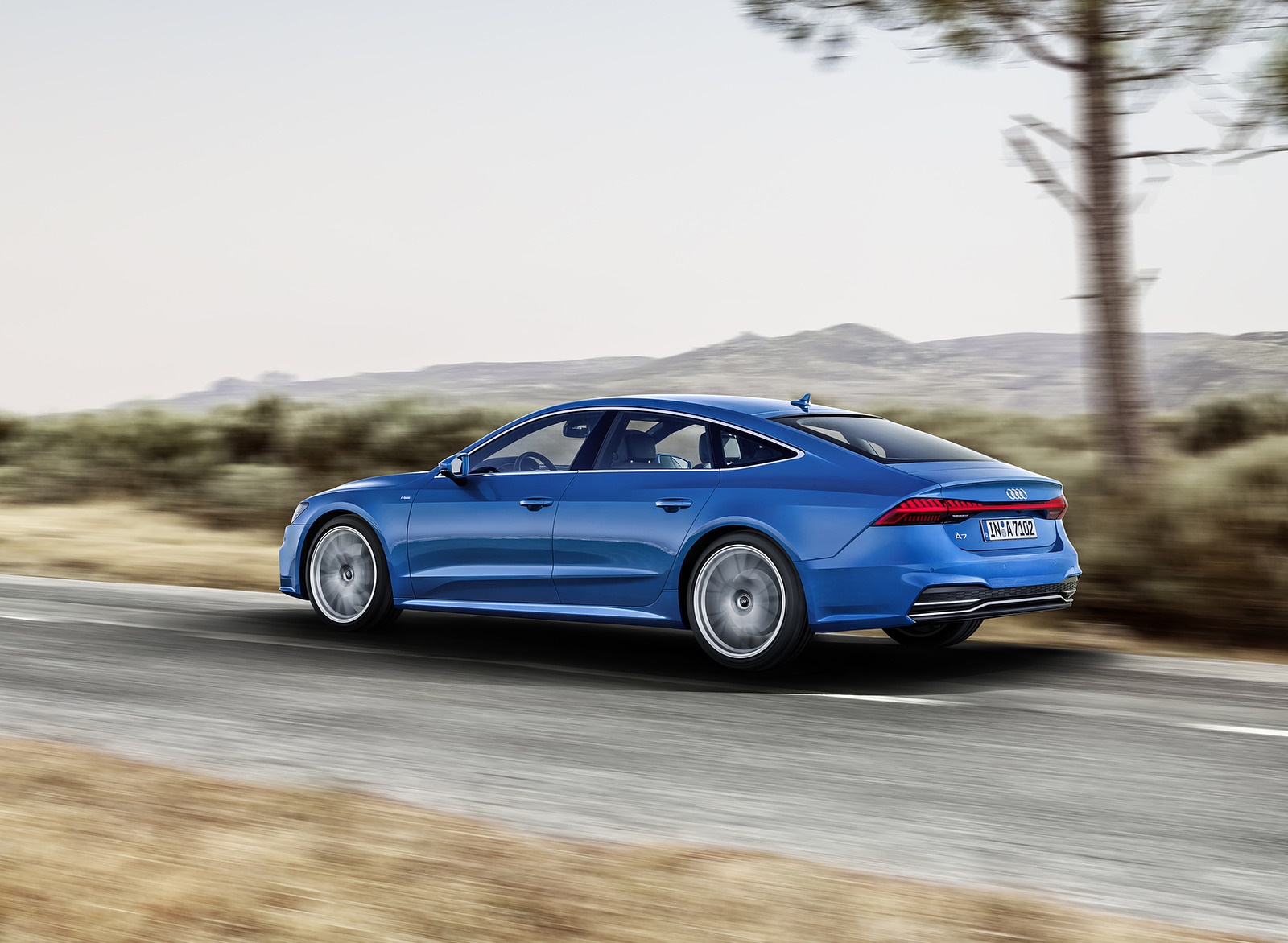 2019 Audi A7 Sportback (Color: Ara Blue) Rear Three-Quarter Wallpapers #2 of 83