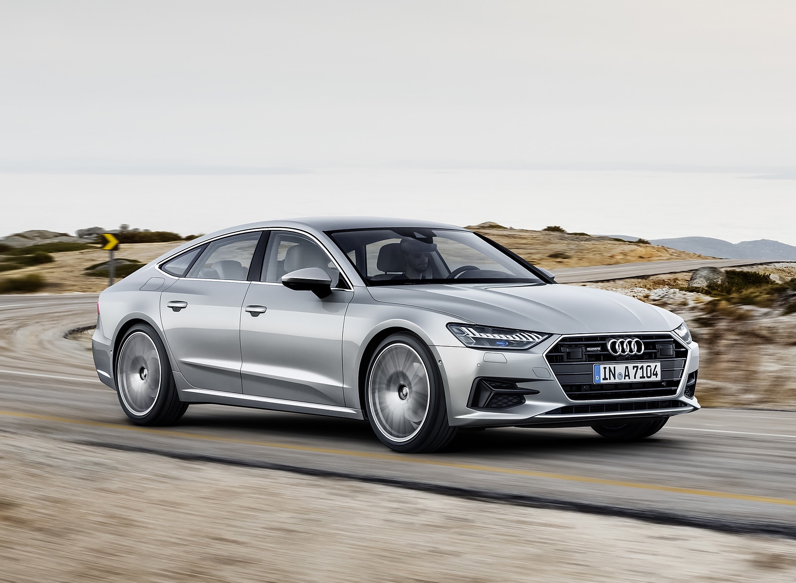 2019 Audi A7 Sportback (Color: Florett Silver) Front Three-Quarter Wallpapers (3)