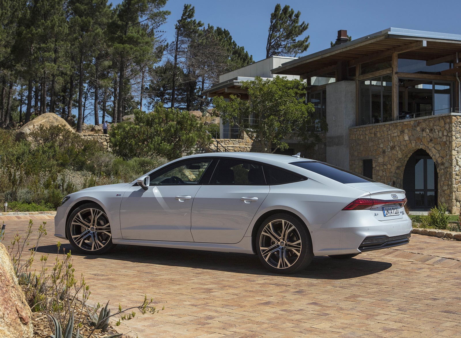 2019 Audi A7 Sportback (Color: Suzuka Grey) Rear Three-Quarter Wallpapers #66 of 83