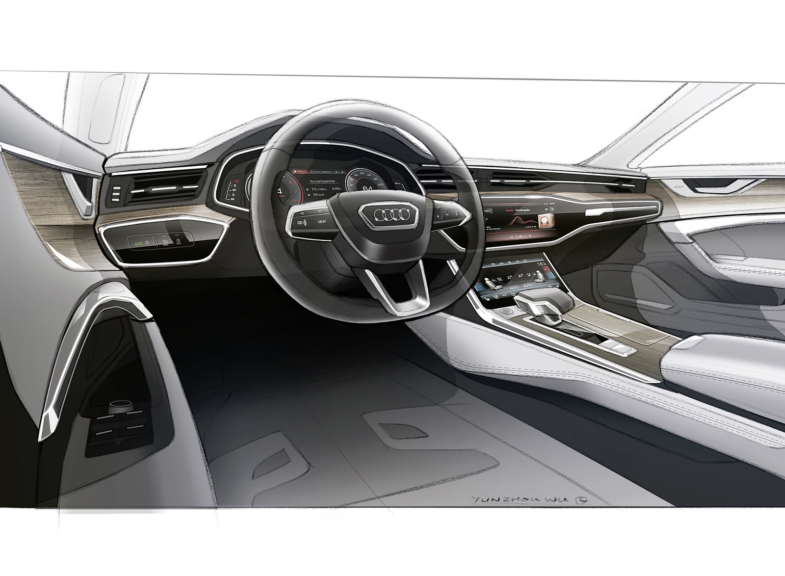 2019 Audi A7 Sportback Design Sketch Wallpapers #31 of 83