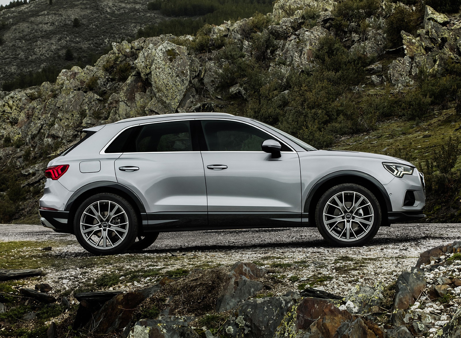 2019 Audi Q3 (Color: Florett Silver) Side Wallpapers #4 of 40