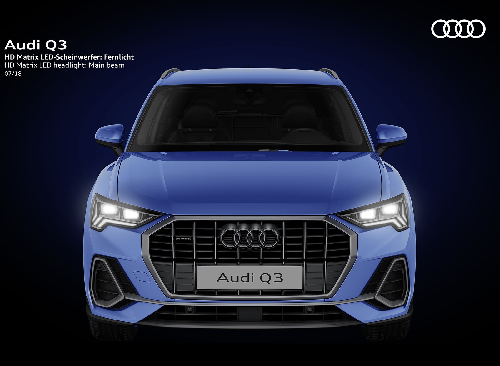 2019 Audi Q3 HD Matrix LED headlight Main beam Wallpapers #23 of 40
