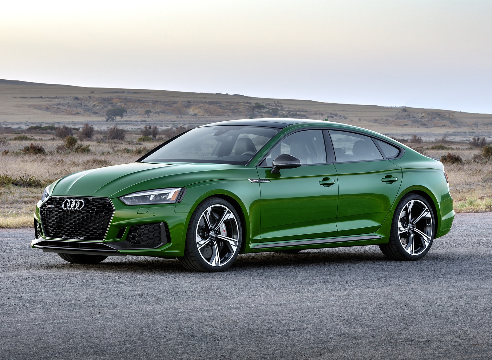 2019 Audi RS5 Sportback (Color: Sonoma Green Metallic) Front Three-Quarter Wallpapers #31 of 84
