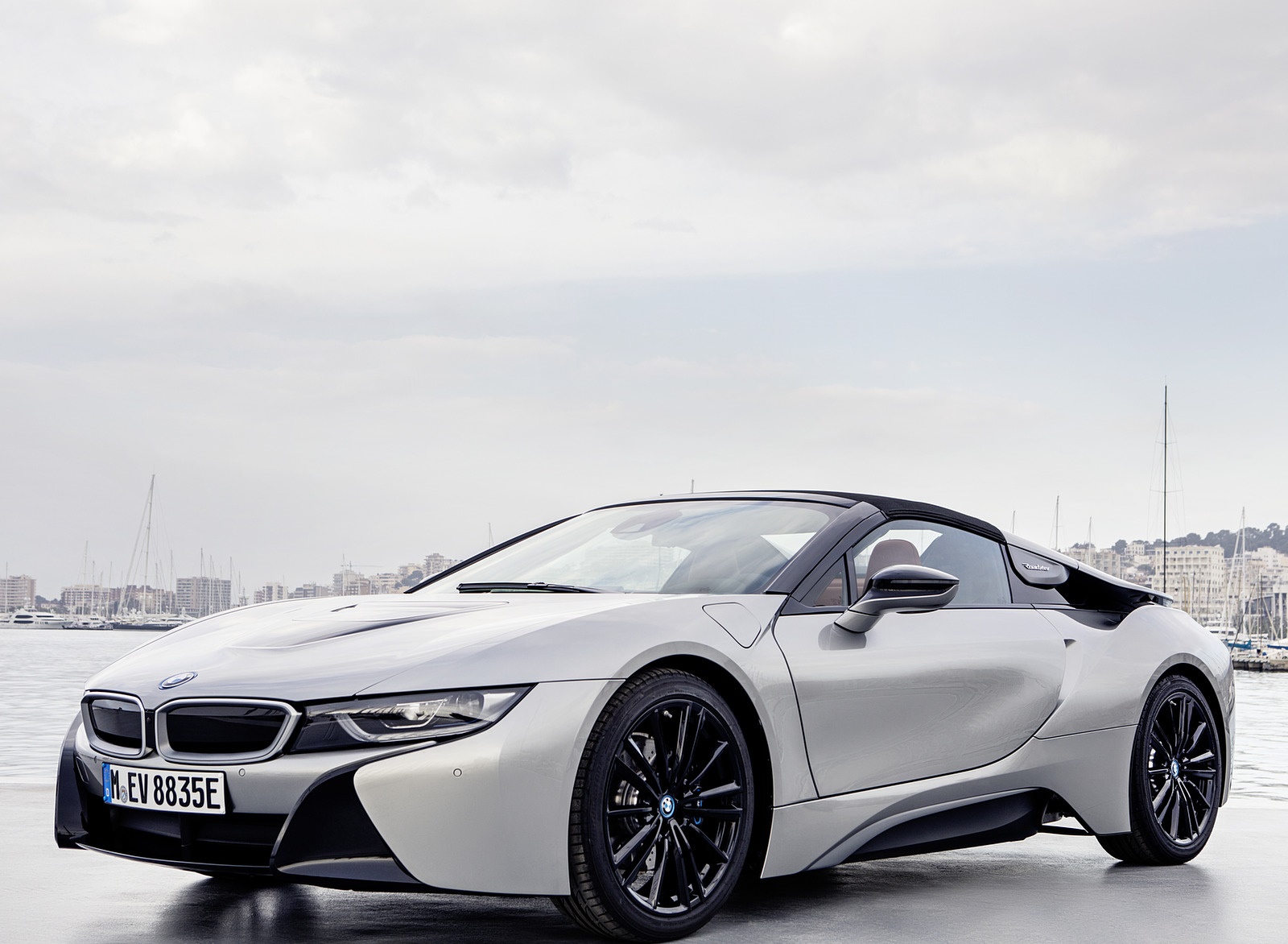 2019 Bmw I8 Roadster Color Donington Grey Front Three Quarter Wallpapers 69 Newcarcars