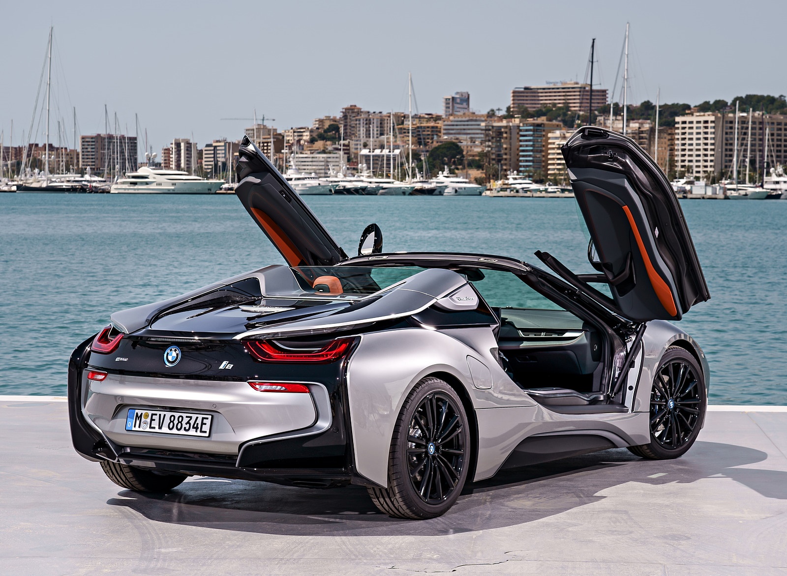 2019 BMW i8 Roadster (Color: Donington Grey) Rear Three-Quarter Wallpapers #64 of 95