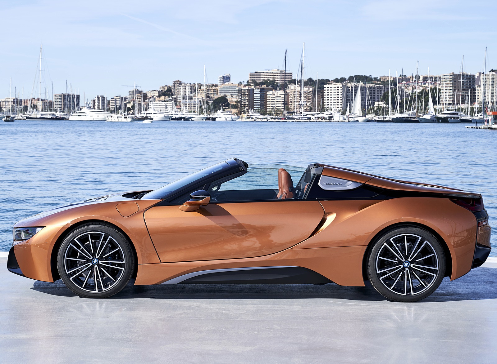 2019 BMW i8 Roadster (Color: E-Copper) Side Wallpapers #54 of 95