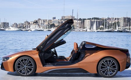 2019 BMW i8 Roadster (Color: E-Copper) Side Wallpapers 450x275 (53)