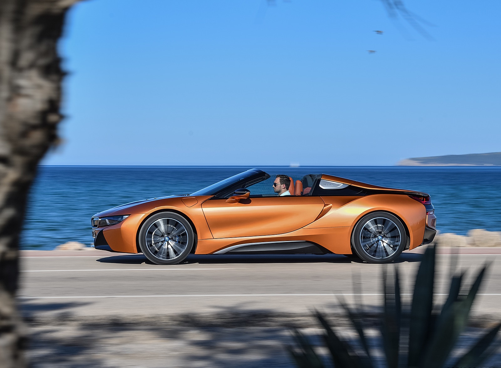 2019 BMW i8 Roadster (Color: E-Copper) Side Wallpapers #42 of 95