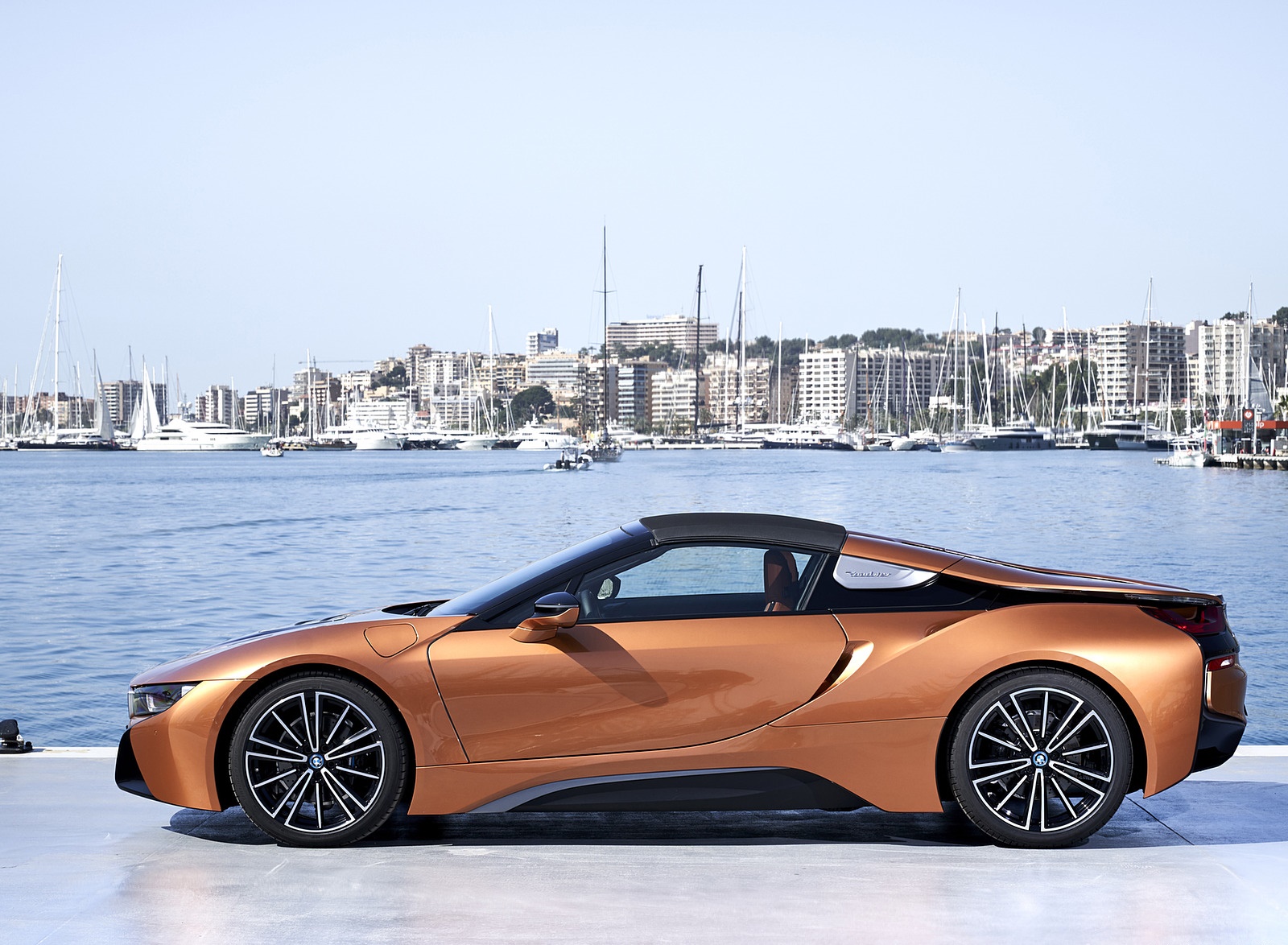2019 BMW i8 Roadster (Color: E-Copper) Side Wallpapers #52 of 95