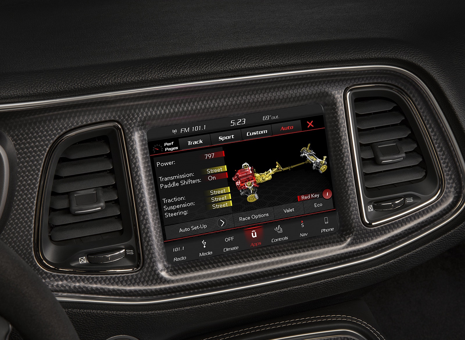 2019 Dodge Challenger SRT Hellcat Redeye Central Console Wallpapers #53 of 54