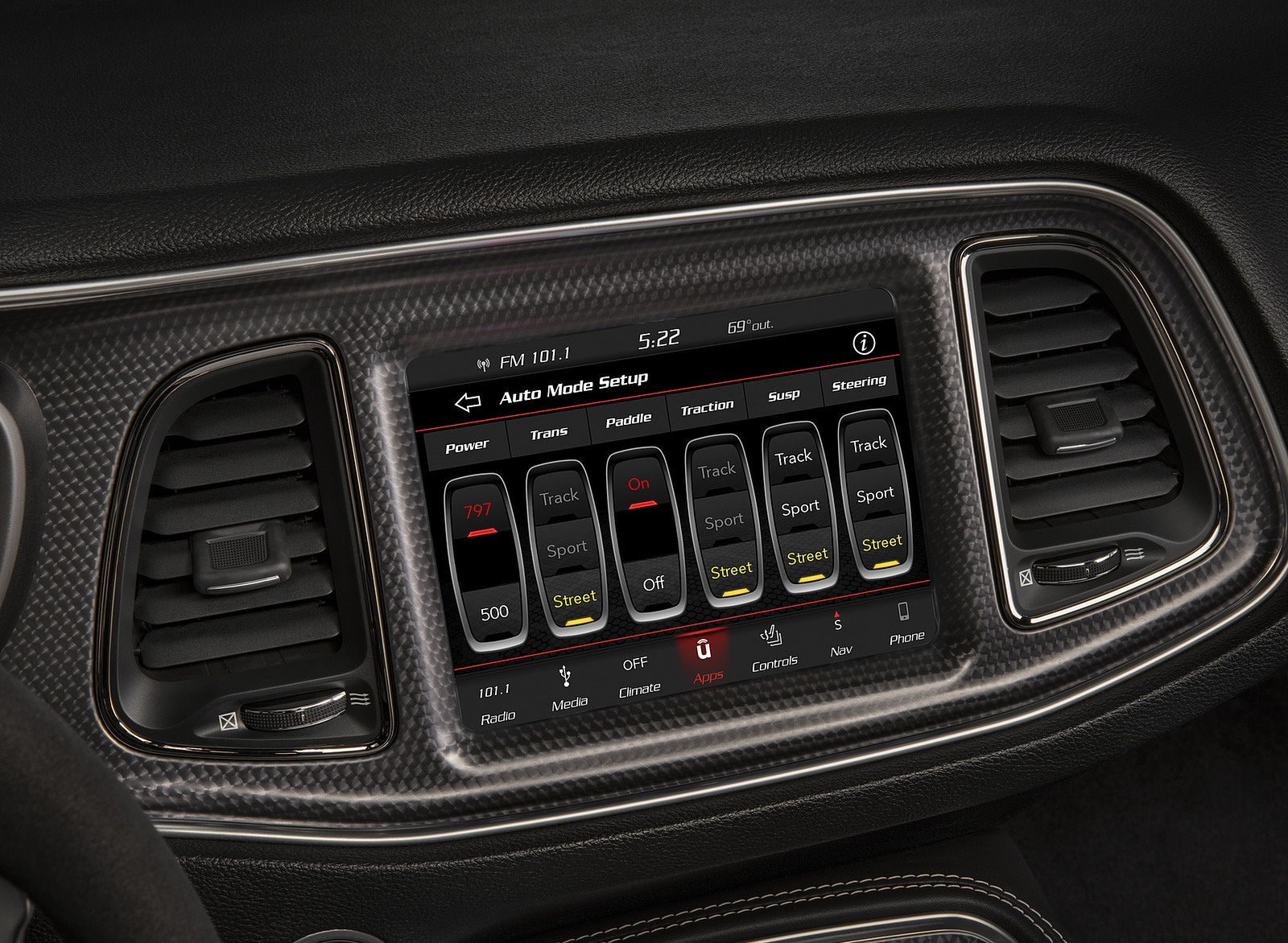 2019 Dodge Challenger SRT Hellcat Redeye Central Console Wallpapers #50 of 54