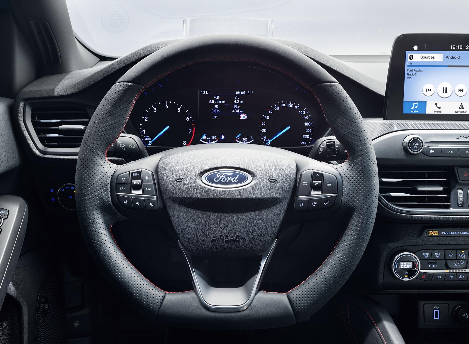 2019 Ford Focus Hatchback ST-Line Interior Steering Wheel Wallpapers #24 of 90