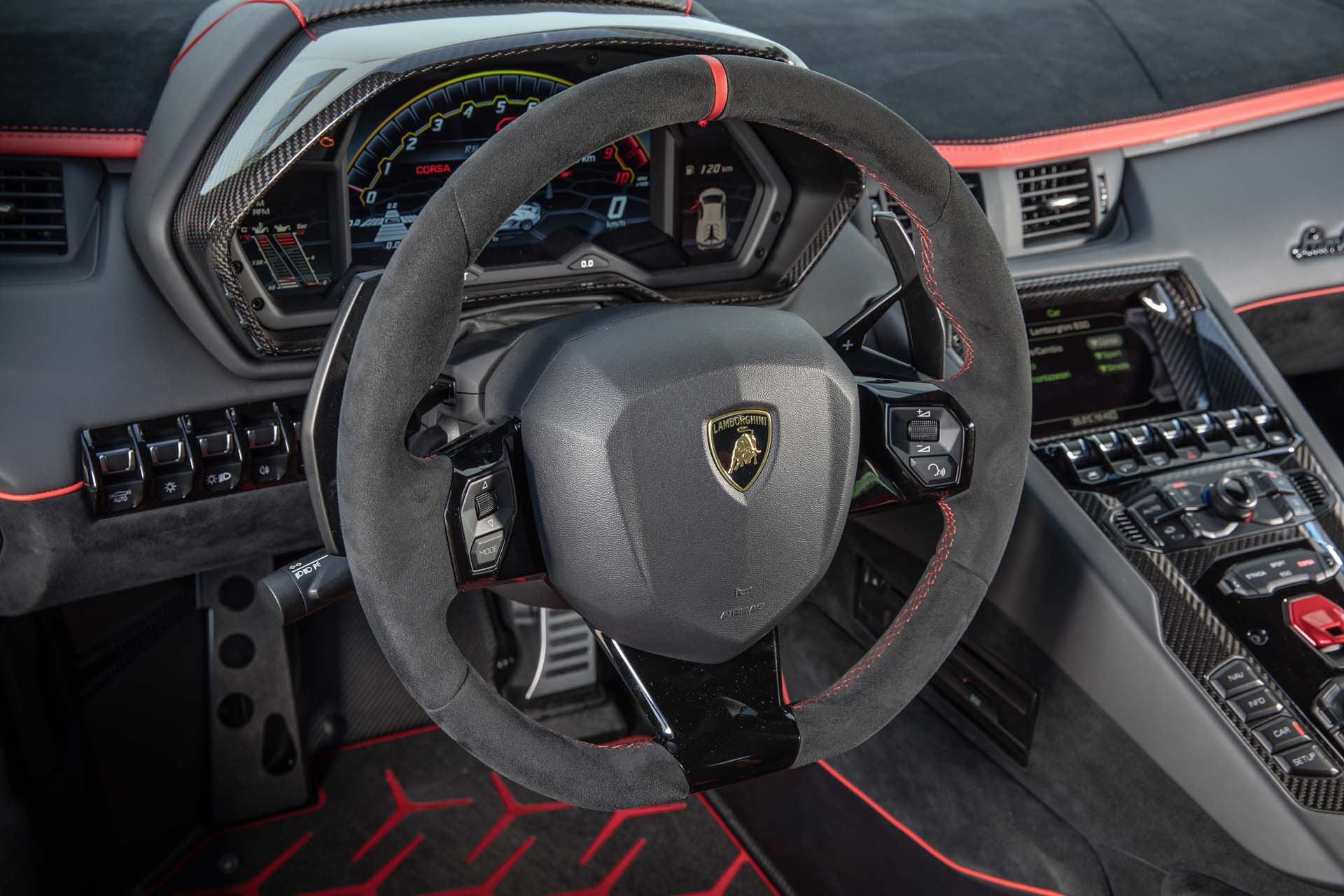 2019 Lamborghini Aventador SVJ Interior Steering Wheel Wallpapers #80 of 241
