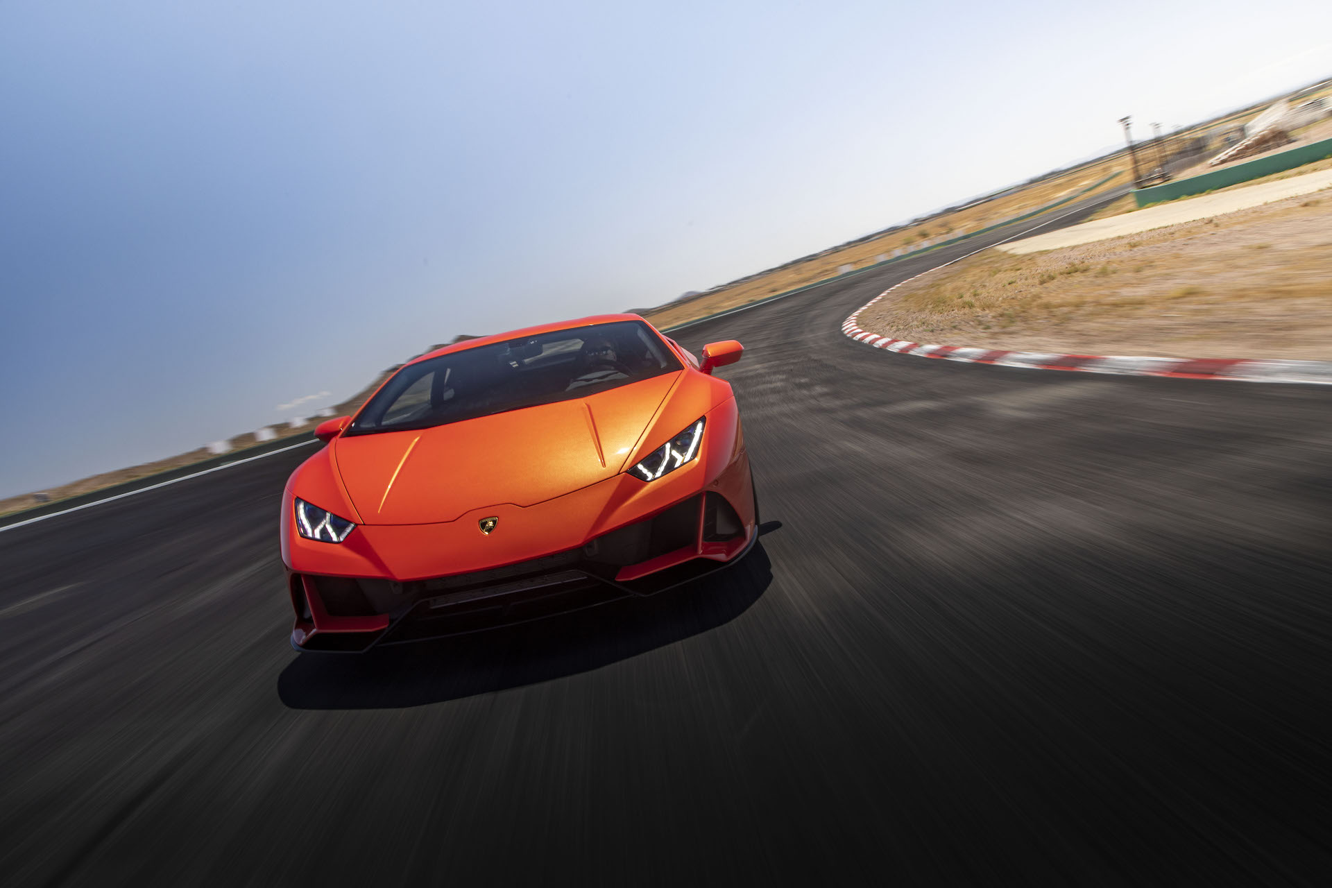 2019 Lamborghini Huracán EVO (Color: Orange) Front Wallpapers (4)