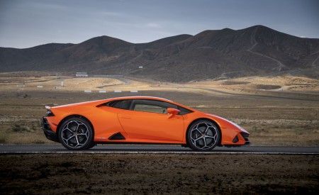 2019 Lamborghini Huracán EVO (Color: Orange) Side Wallpapers 450x275 (36)