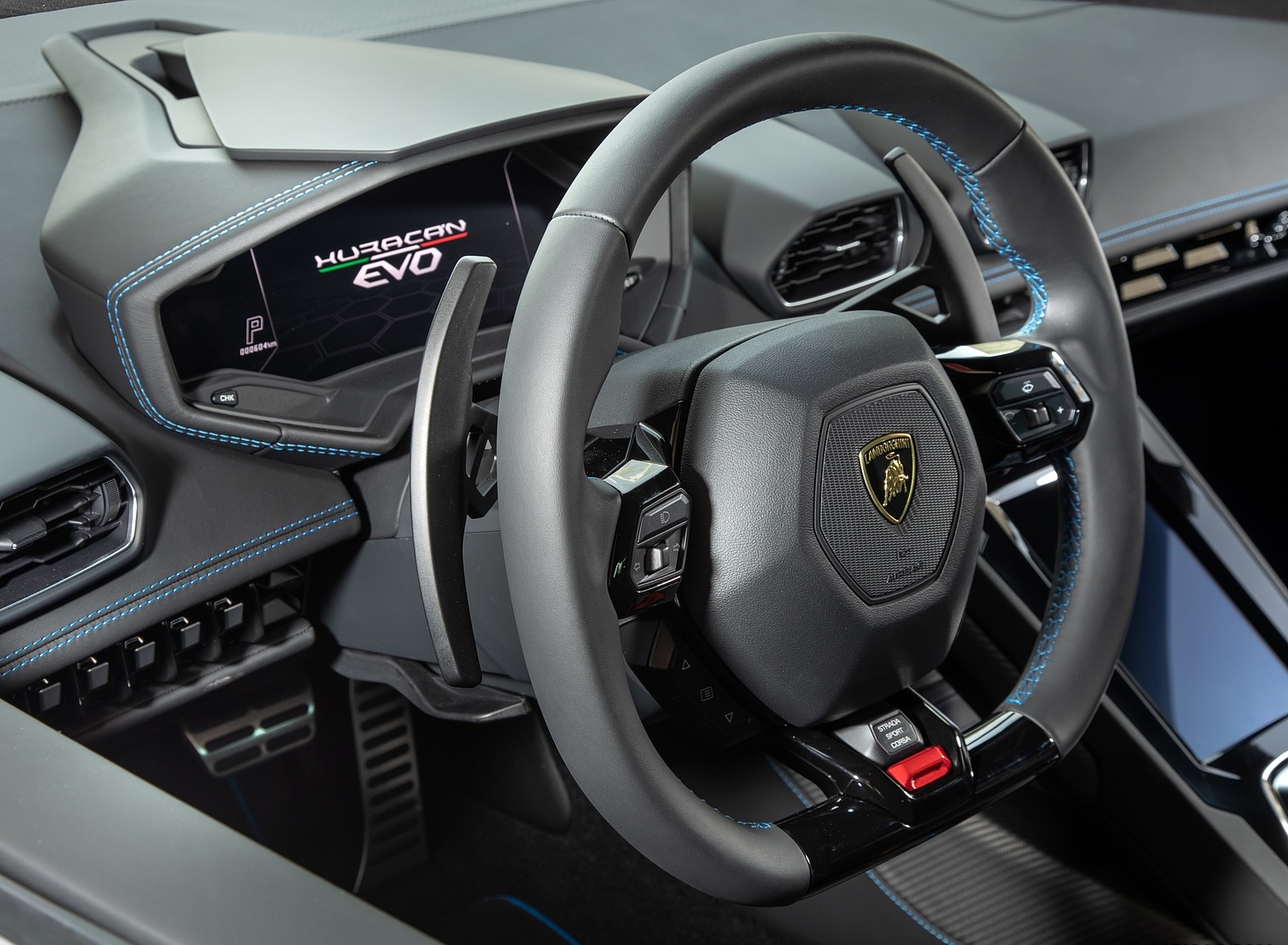 2019 Lamborghini Huracán EVO Interior Steering Wheel Wallpapers #139 of 177