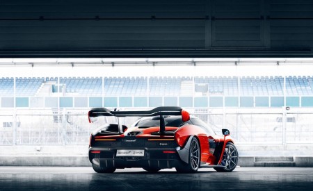 2019 McLaren Senna (Color: Delta Red) Rear Three-Quarter Wallpapers 450x275 (33)