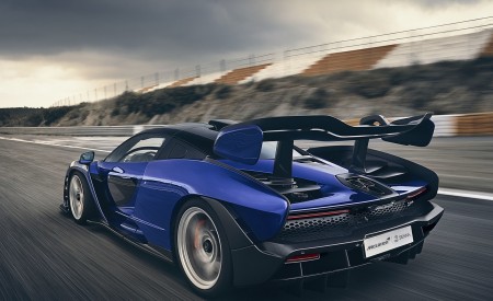 2019 McLaren Senna (Color: Kyanos Blue) Rear Three-Quarter Wallpapers 450x275 (60)