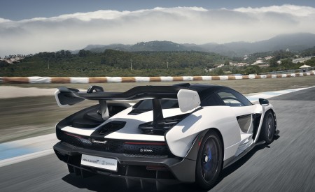 2019 McLaren Senna (Color: Pure White) Rear Three-Quarter Wallpapers 450x275 (82)