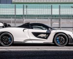 2019 McLaren Senna (Color: Pure White) Side Wallpapers 150x120