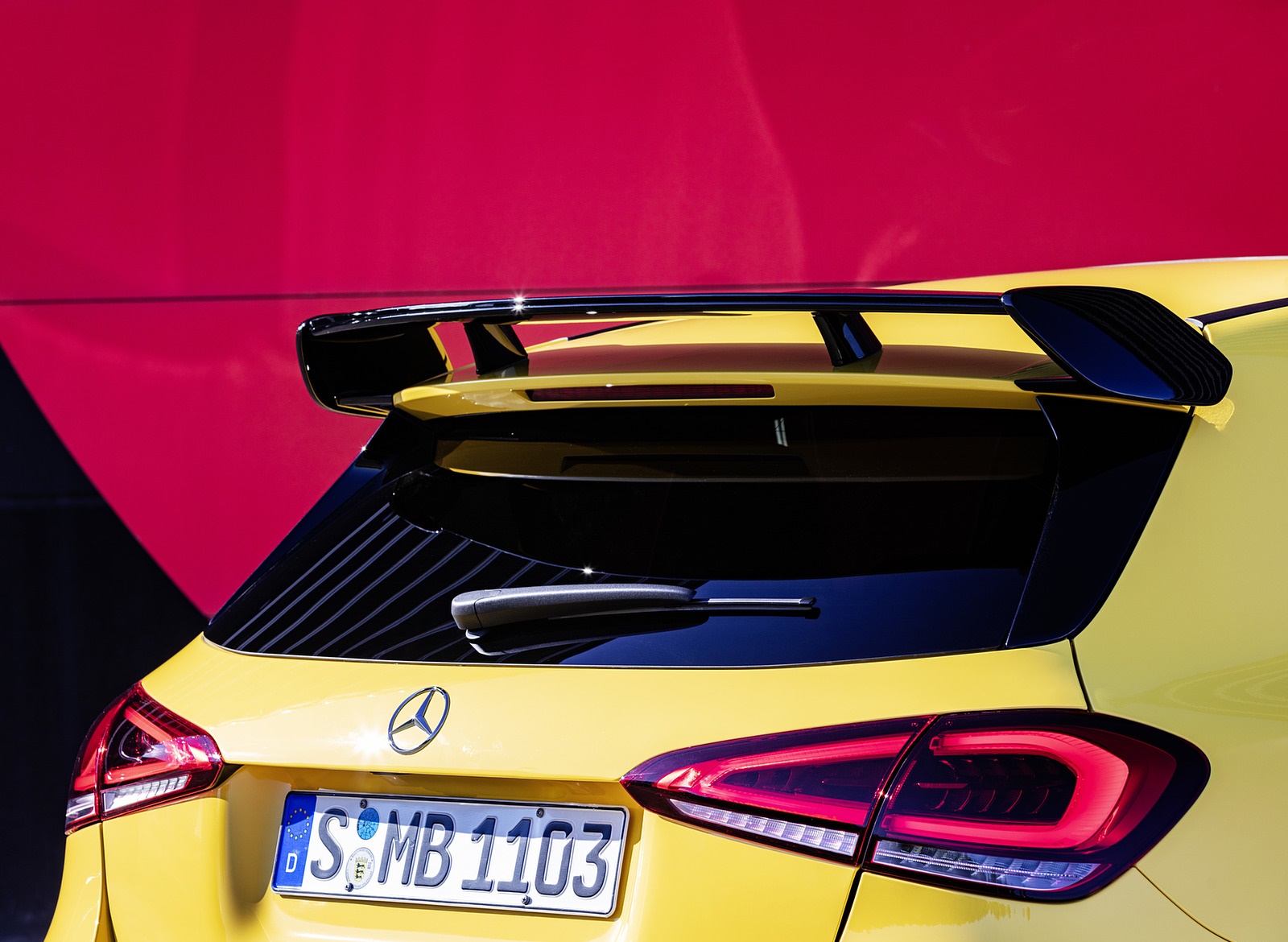 2019 Mercedes-AMG A35 4MATIC (Color: Sun Yellow) Spoiler Wallpapers #27 of 30
