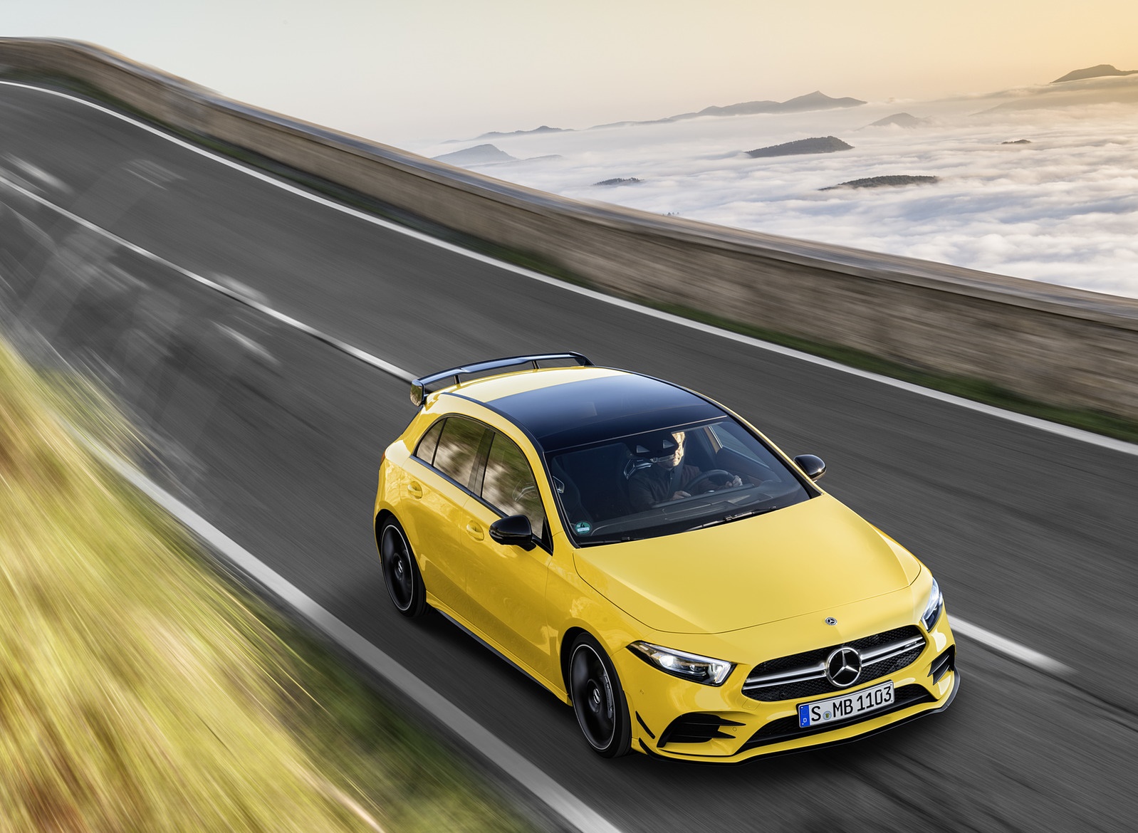 2019 Mercedes-AMG A35 4MATIC (Color: Sun Yellow) Front Three-Quarter Wallpapers #1 of 30