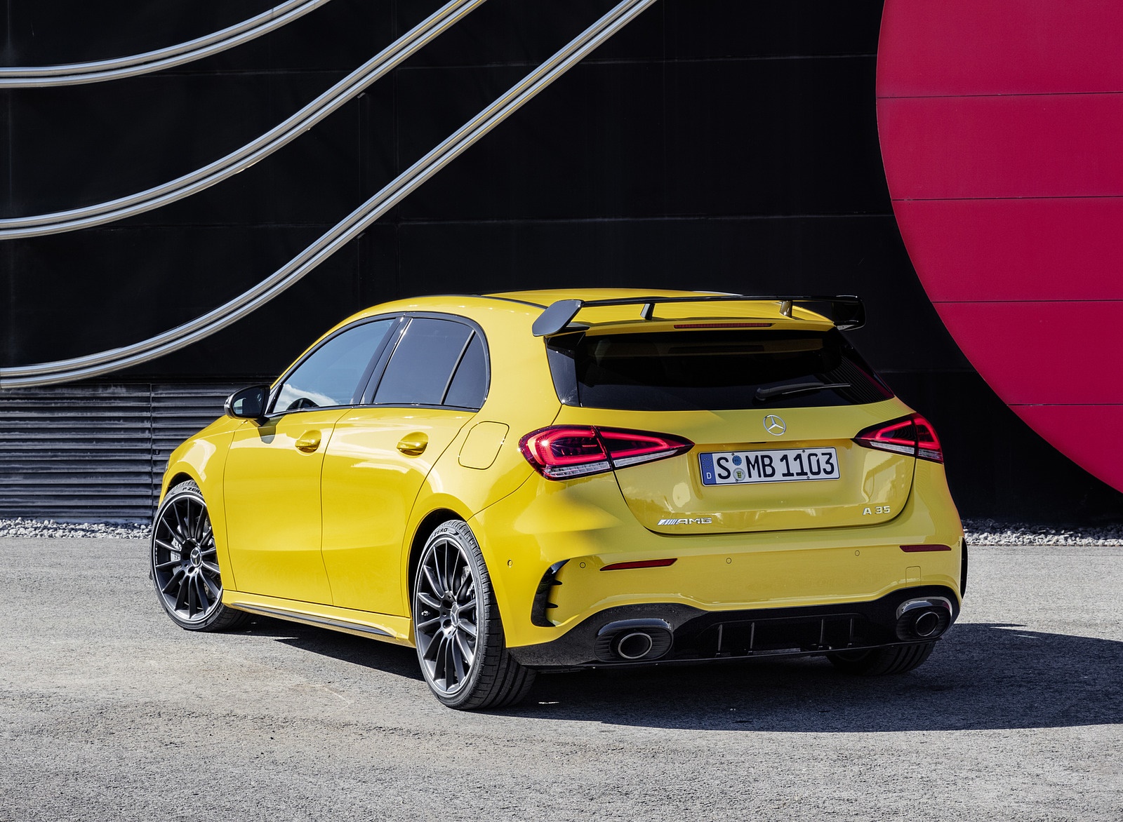 2019 Mercedes-AMG A35 4MATIC (Color: Sun Yellow) Rear Three-Quarter Wallpapers #19 of 30