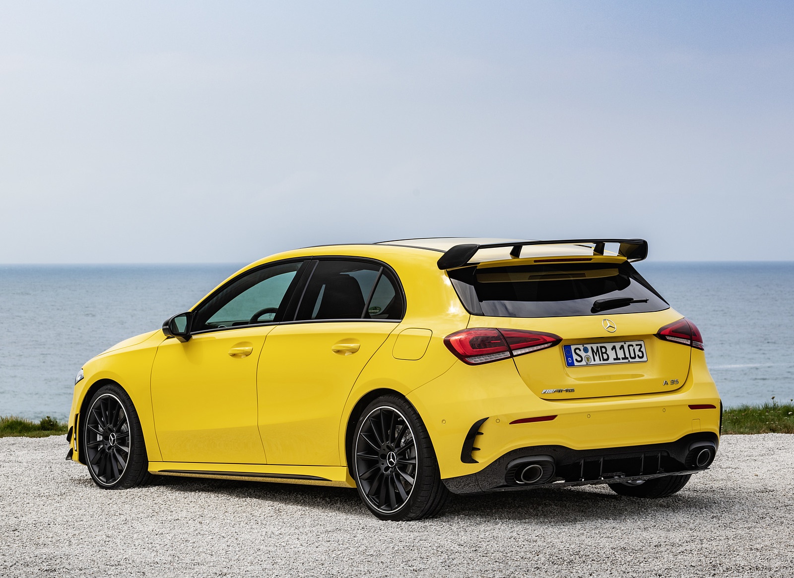 2019 Mercedes-AMG A35 4MATIC (Color: Sun Yellow) Rear Three Quarter Wallpapers #20 of 30