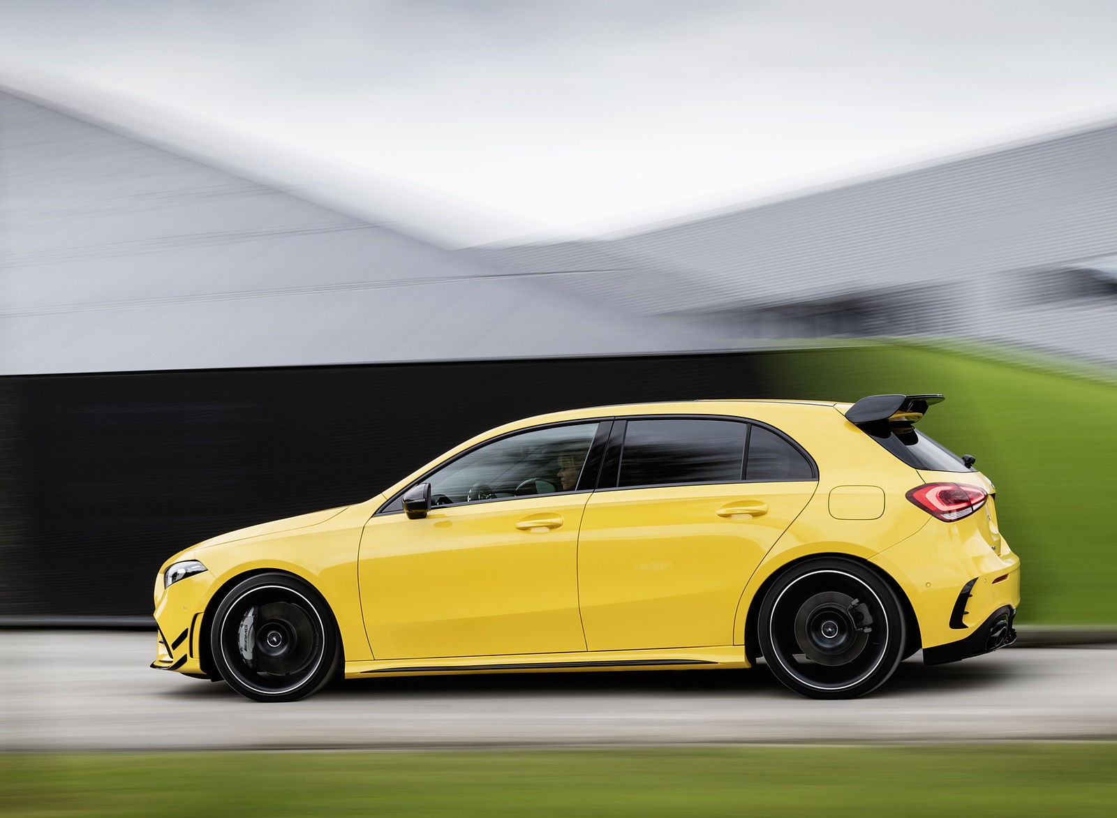 2019 Mercedes-AMG A35 4MATIC (Color: Sun Yellow) Side Wallpapers #5 of 30