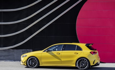 2019 Mercedes-AMG A35 4MATIC (Color: Sun Yellow) Side Wallpapers 450x275 (17)