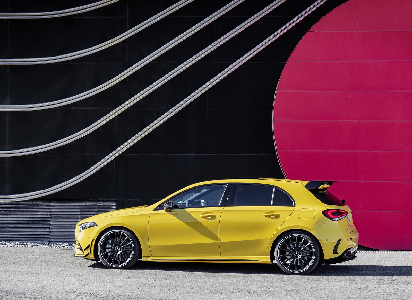 2019 Mercedes-AMG A35 4MATIC (Color: Sun Yellow) Side Wallpapers #17 of 30