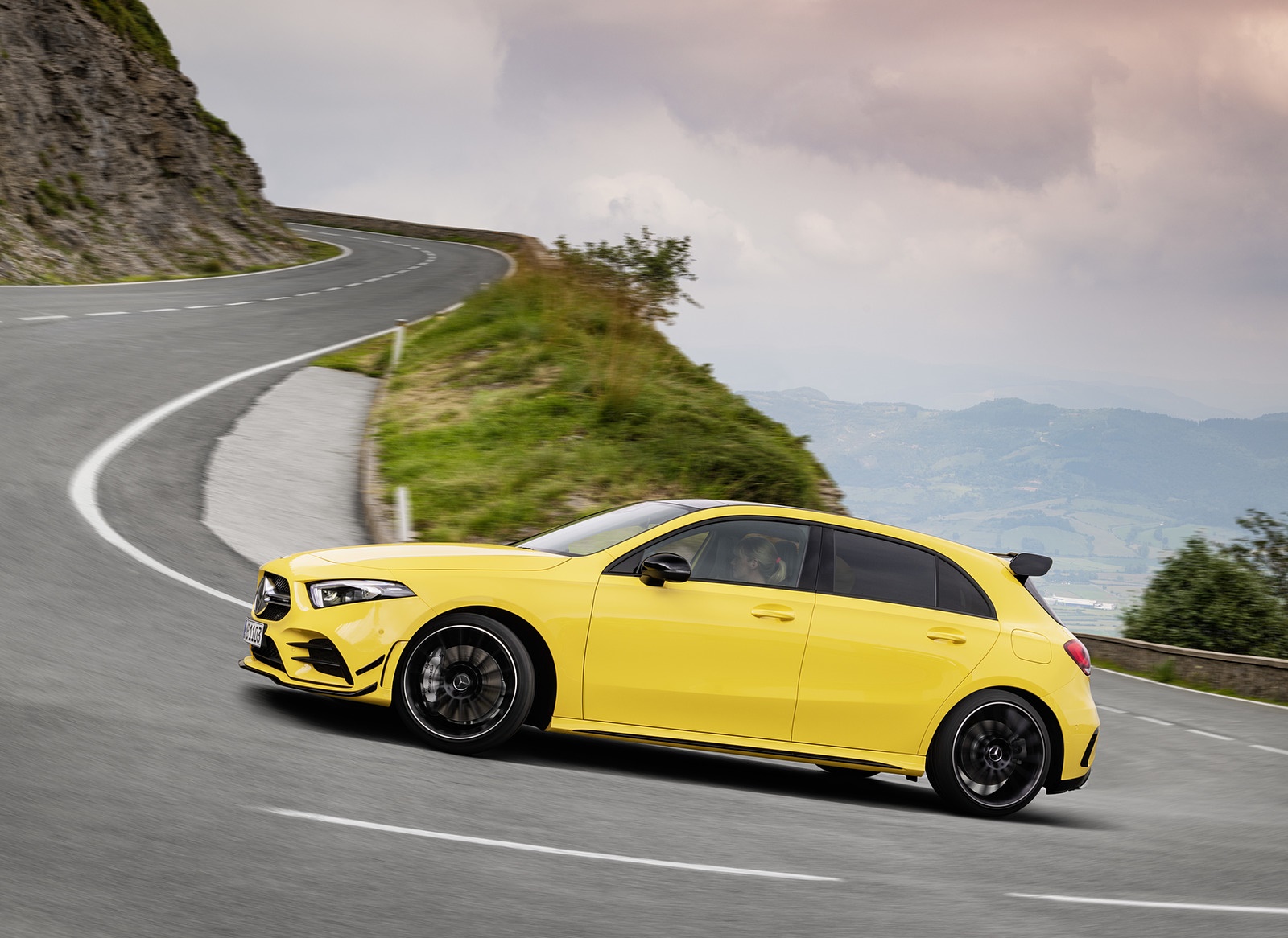 2019 Mercedes-AMG A35 4MATIC (Color: Sun Yellow) Side Wallpapers (8)