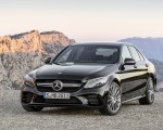 2019 Mercedes-AMG C43 4MATIC (Color: Obsidian Black Metallic) Front Three-Quarter Wallpapers 150x120