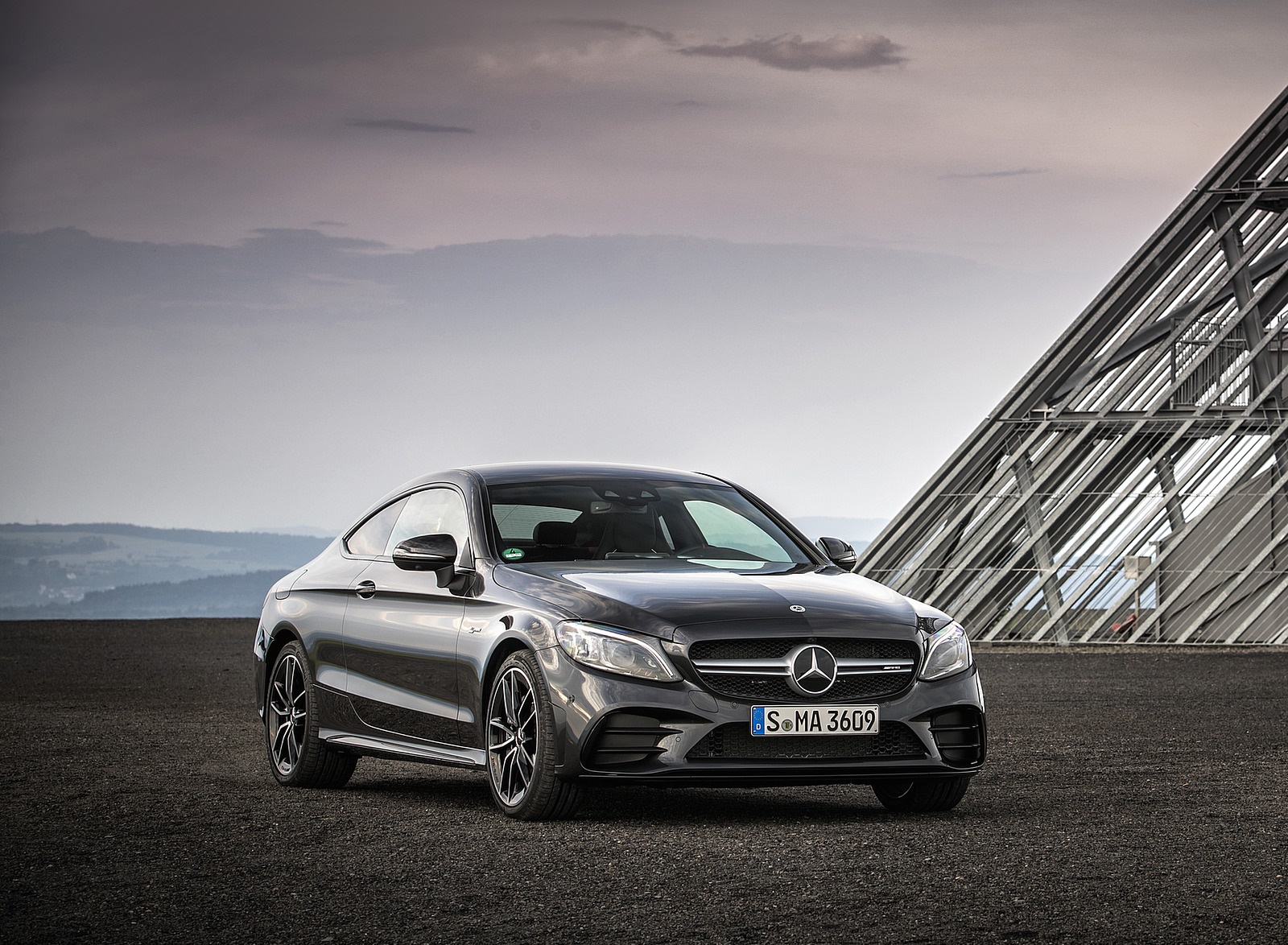 2019 Mercedes-AMG C43 4MATIC Coupe (Color: Graphite Grey Metallic) Front Three-Quarter Wallpapers #49 of 136