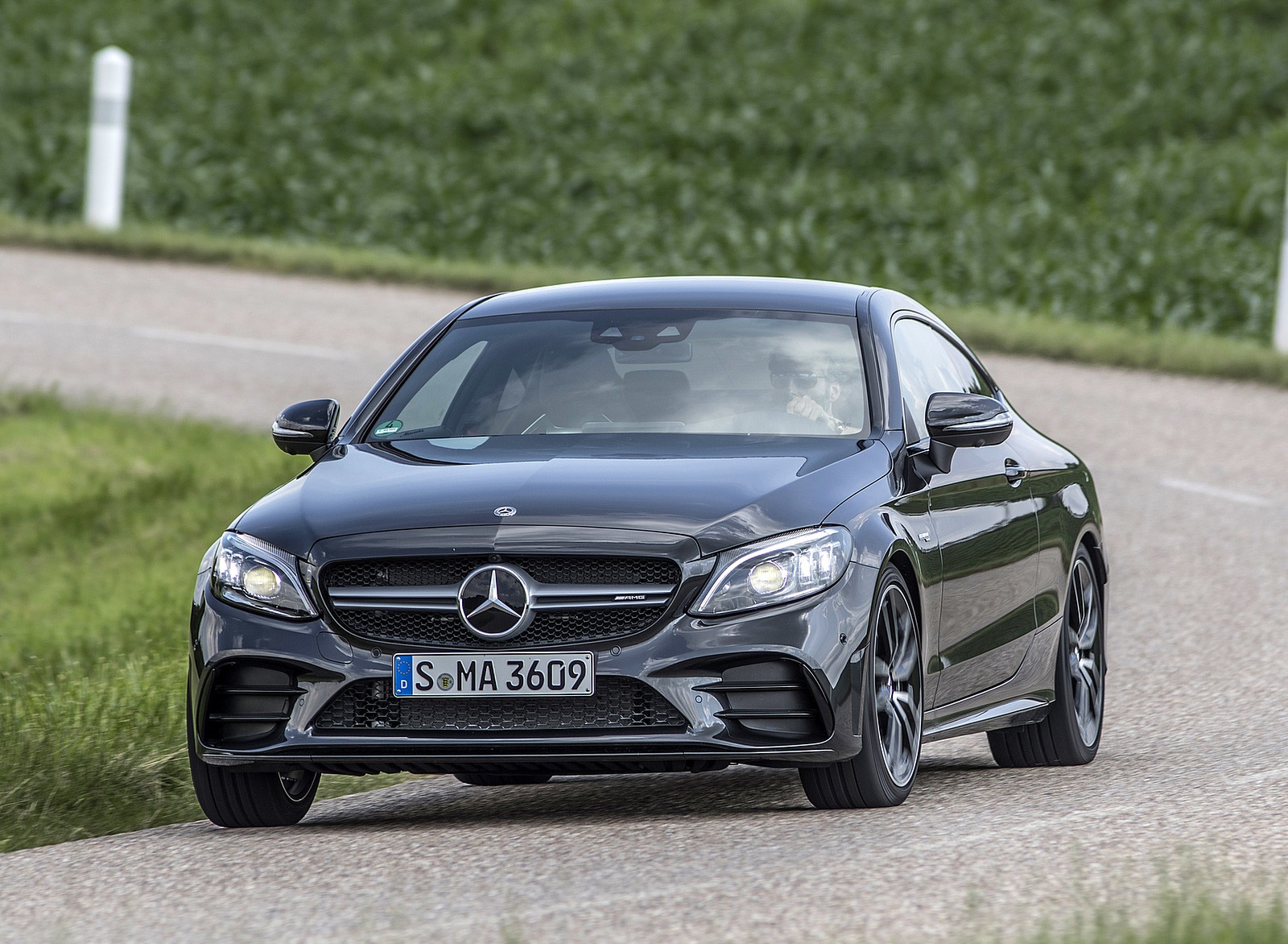 2019 Mercedes-AMG C43 4MATIC Coupe (Color: Graphite Grey Metallic) Front Wallpapers #34 of 136