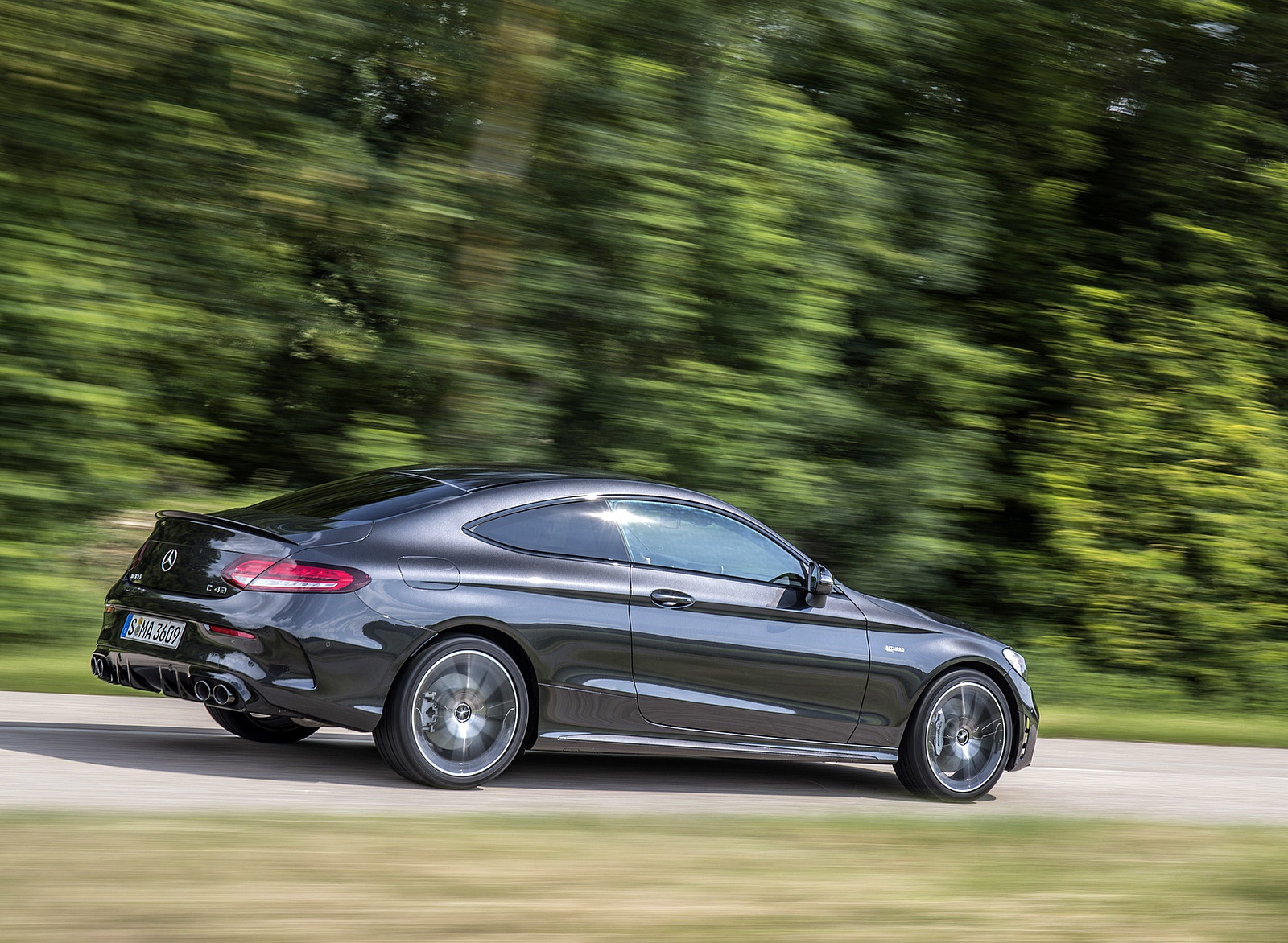 2019 Mercedes-AMG C43 4MATIC Coupe (Color: Graphite Grey Metallic) Rear Three-Quarter Wallpapers #42 of 136