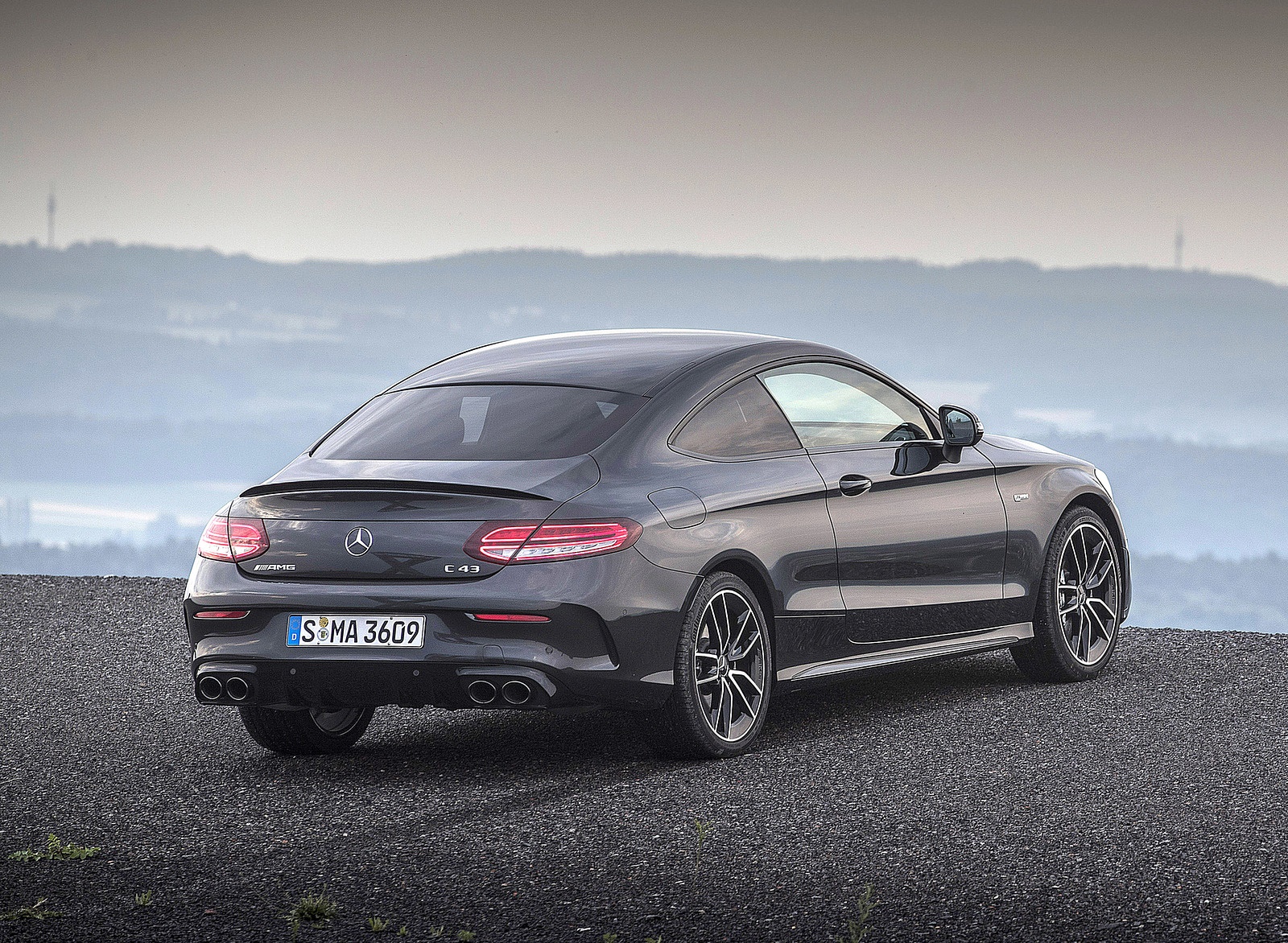 2019 Mercedes-AMG C43 4MATIC Coupe (Color: Graphite Grey Metallic) Rear Three-Quarter Wallpapers #53 of 136