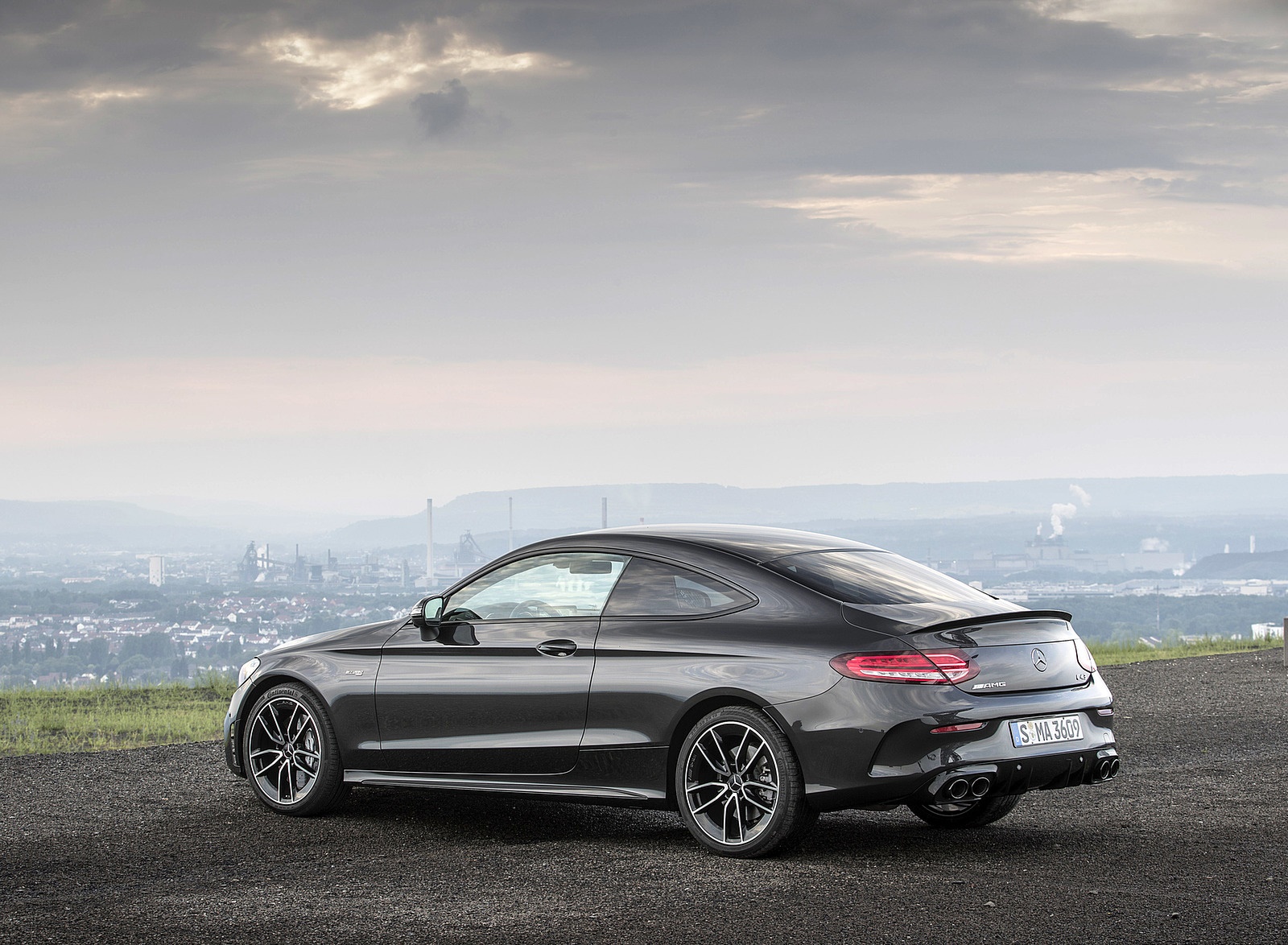 2019 Mercedes-AMG C43 4MATIC Coupe (Color: Graphite Grey Metallic) Rear Three-Quarter Wallpapers #56 of 136