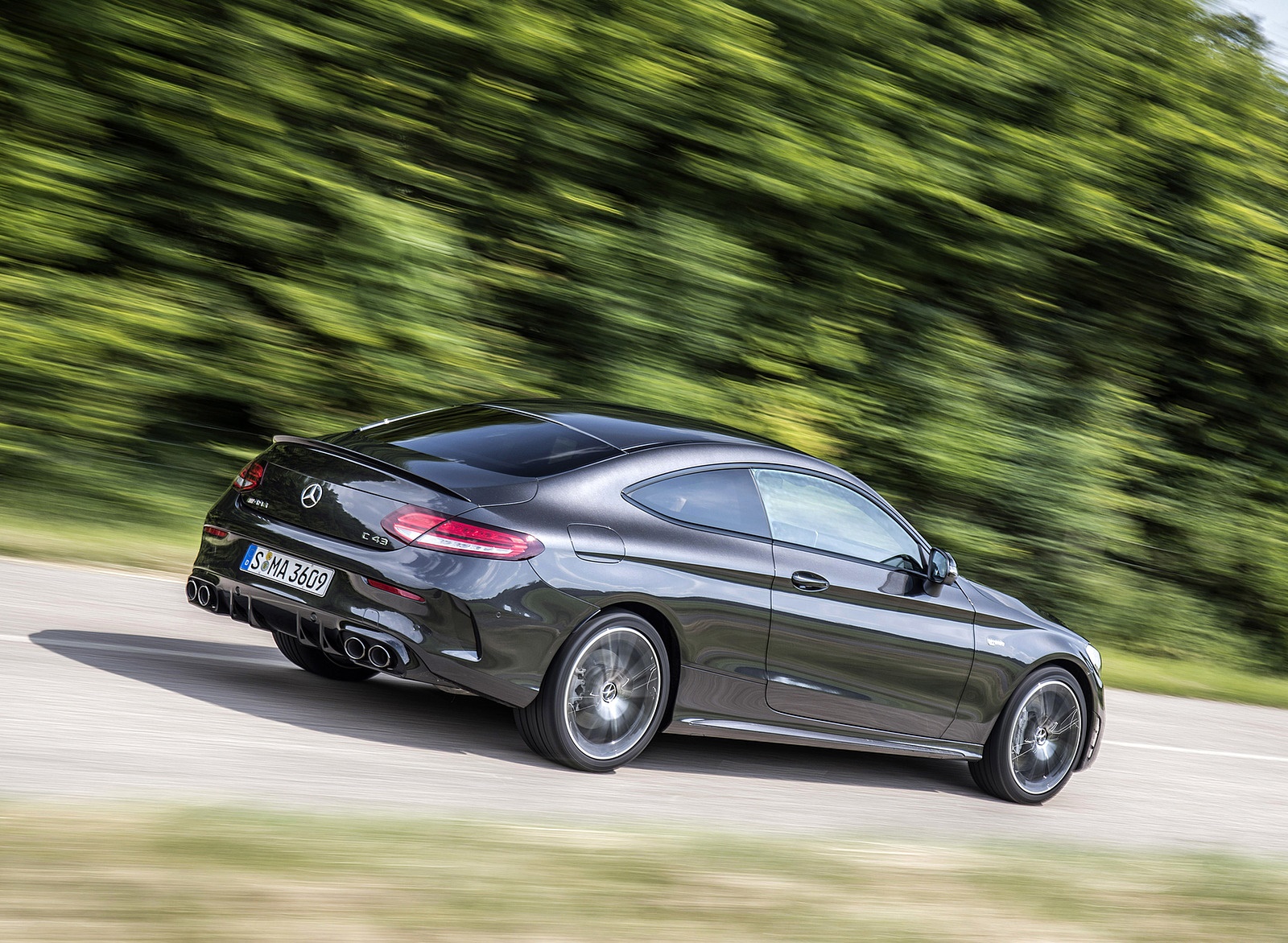 2019 Mercedes-AMG C43 4MATIC Coupe (Color: Graphite Grey Metallic) Rear Three-Quarter Wallpapers #43 of 136