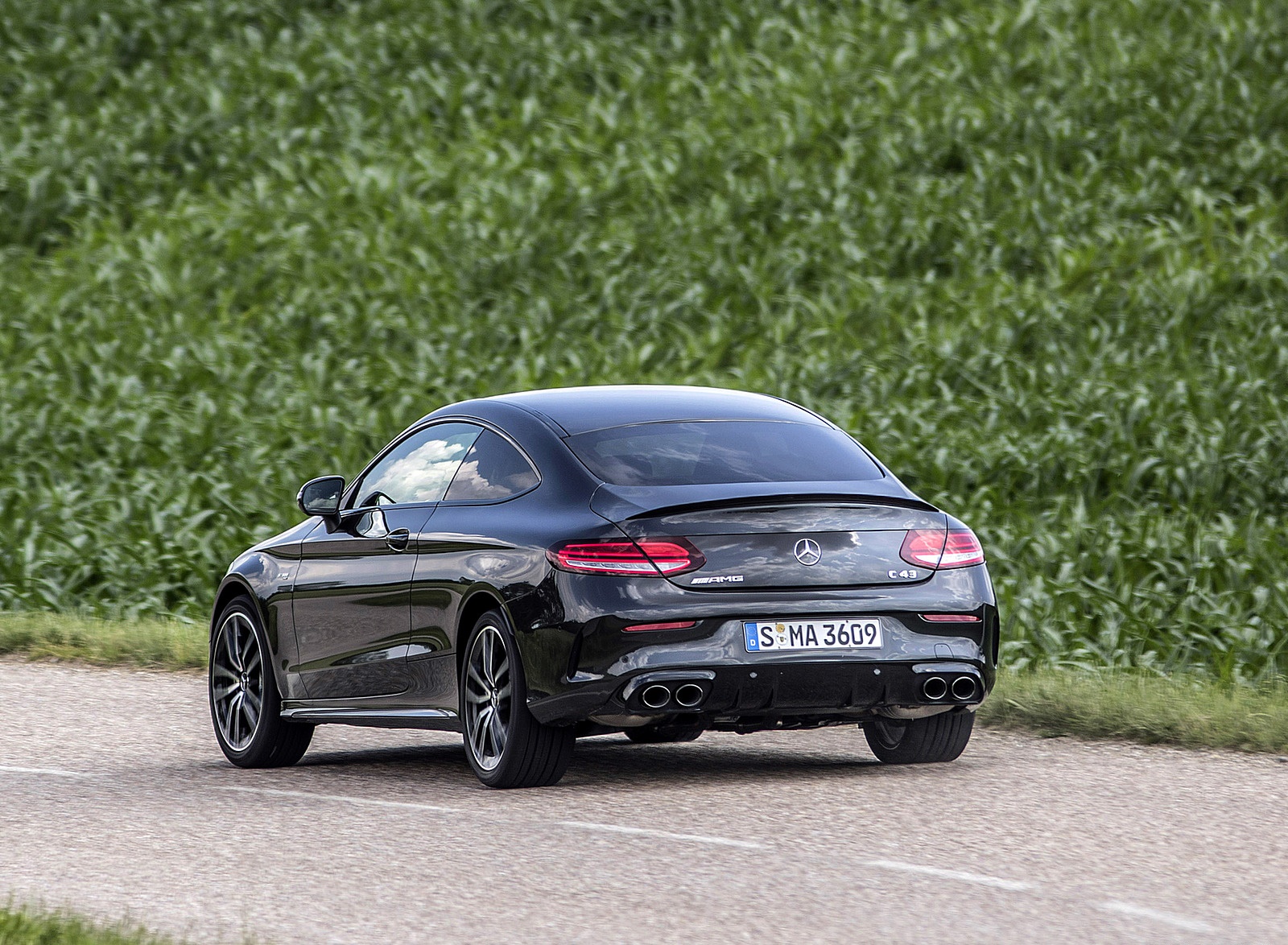 2019 Mercedes-AMG C43 4MATIC Coupe (Color: Graphite Grey Metallic) Rear Three-Quarter Wallpapers #35 of 136