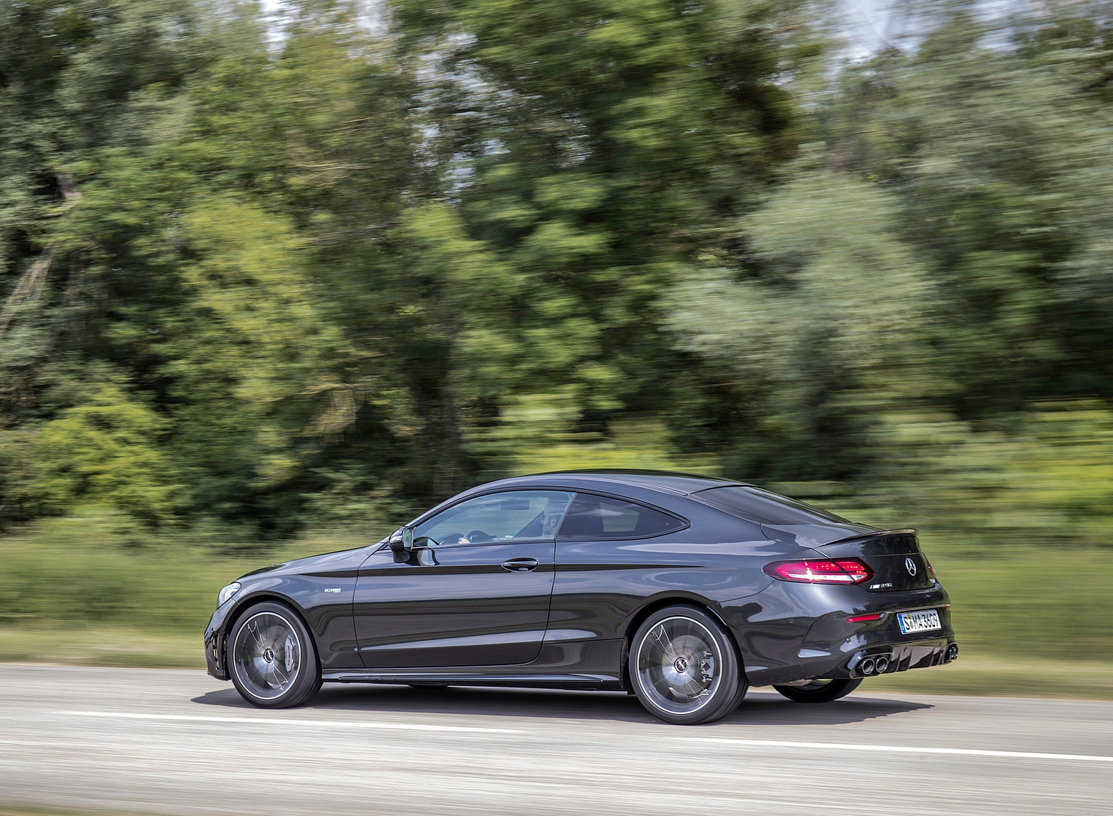 2019 Mercedes-AMG C43 4MATIC Coupe (Color: Graphite Grey Metallic) Side Wallpapers #46 of 136