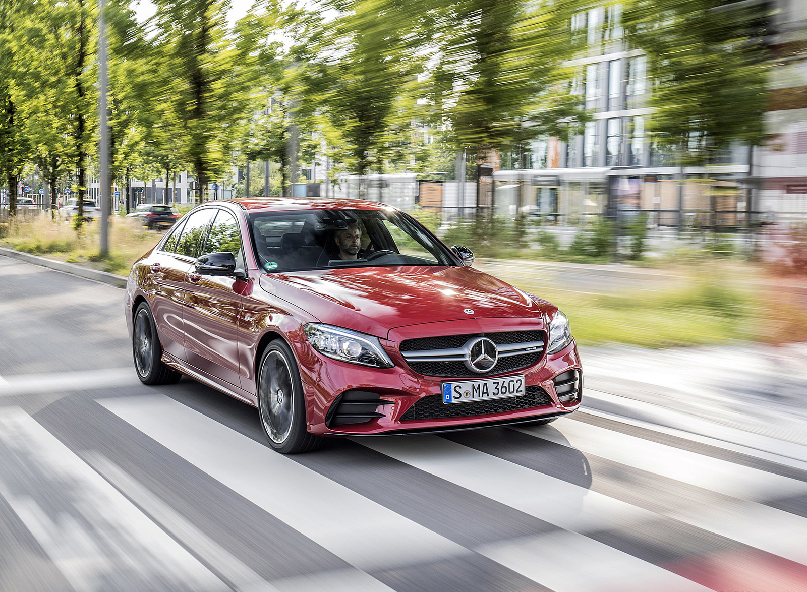 2019 Mercedes-AMG C43 4MATIC Sedan (Color: Hyacinth Red) Front Three-Quarter Wallpapers #13 of 191