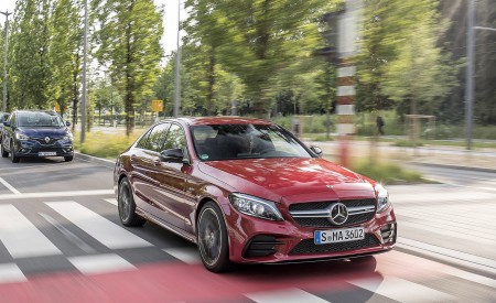 2019 Mercedes-AMG C43 4MATIC Sedan (Color: Hyacinth Red) Front Three-Quarter Wallpapers 450x275 (14)