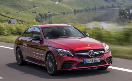 2019 Mercedes-AMG C43 4MATIC Sedan (Color: Hyacinth Red) Front Three-Quarter Wallpapers  450x275 (3)