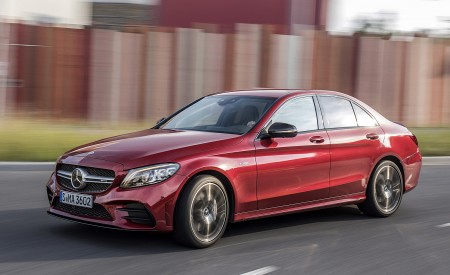 2019 Mercedes-AMG C43 4MATIC Sedan (Color: Hyacinth Red) Front Three-Quarter Wallpapers 450x275 (15)