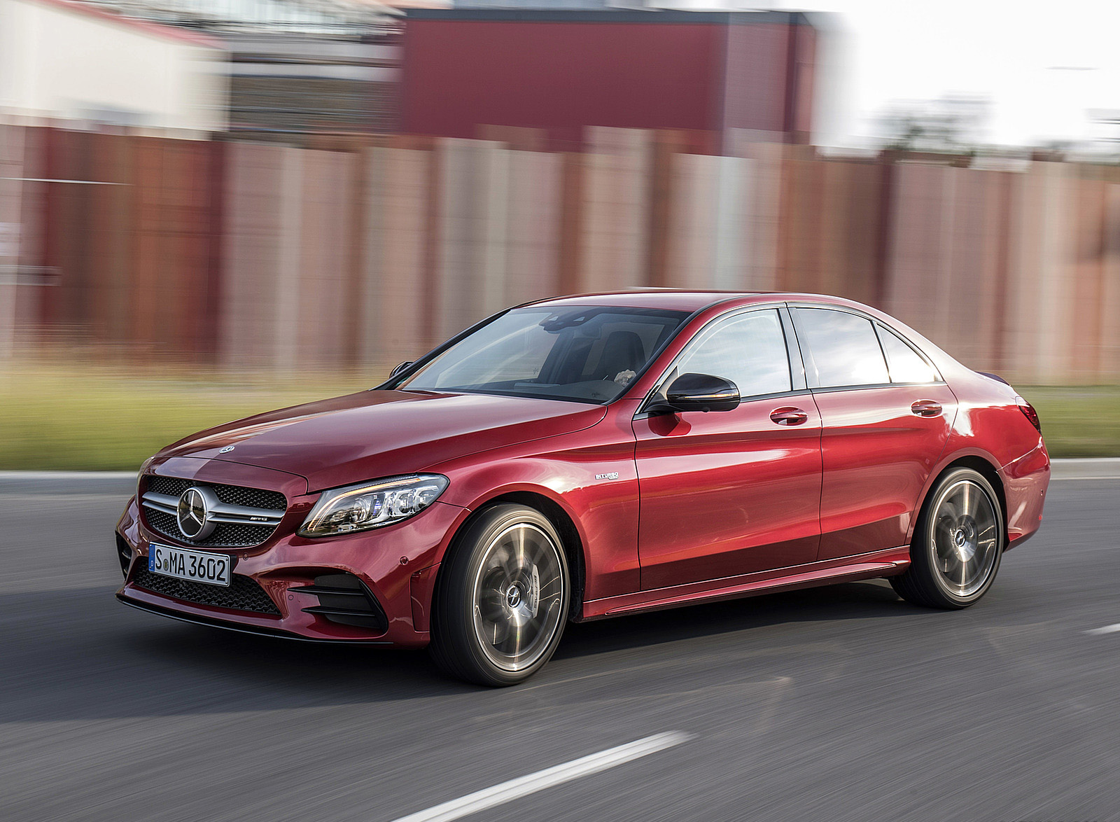 2019 Mercedes-AMG C43 4MATIC Sedan (Color: Hyacinth Red) Front Three-Quarter Wallpapers #15 of 191