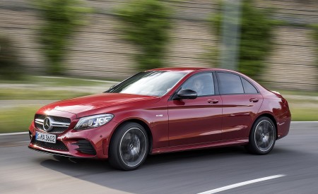 2019 Mercedes-AMG C43 4MATIC Sedan (Color: Hyacinth Red) Front Three-Quarter Wallpapers 450x275 (16)